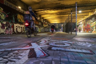The Nordbahntrasse, a cycle path, footpath, on a former 22 km long railway line, along the