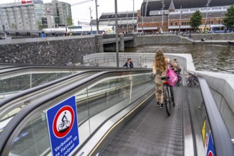 New bicycle car park at Amsterdam Central Station, Stationsplein, space for around 7000 bicycles,