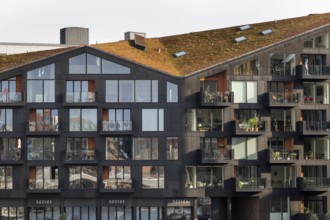 Contemporary architecture, Krøyers Square residential complex, inspired by historic warehouses,