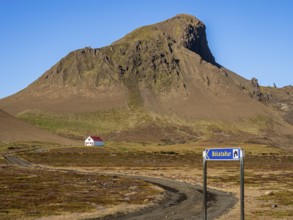 Mountain cabin Bolstadur, Einhyrningar (unicorn) mountain, road F261 Öldufellsleid, Iceland, Europe