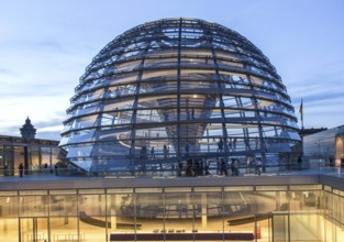 Visitors in the Reichstag dome, Berlin, 21 May 2014