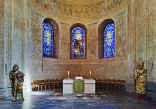 Chancel with secco painting, Cathedral, Evangelical Lutheran Cathedral Church of St. Blasii in