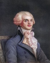 Maximilien Robespierre 1758-1794 Jacobin leader during the French Revolution, Historical, digitally