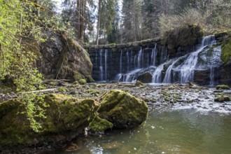 Gerats Waterfall, Gerats, Rettenberg, Oberallgäu, Allgäu, Bavaria, Germany, Europe