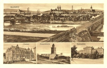 Historical postcard, picture postcard, Wurzen, Saxony, Germany, digitally enhanced reproduction of