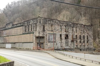 Lynch, Kentucky - The shell of the company store remains in a former U.S. Steel company town in