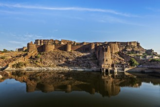 Famous indian tourist attraction, Mehrangarh Fort, Jodhpur, Rajasthan, India, Asia