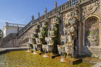 Water stairs at the palace in the Great Garden, Herrenhausen Gardens, Hanover, Lower Saxony,