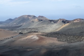 Volcanic landscape, Timanfaya National Park, Lanzarote, Canary Islands, Spain, Europe