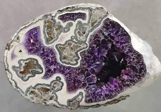 Agate with pseudomorphs PSM, Idar-Oberstein, Rhineland-Palatinate, Germany, Europe