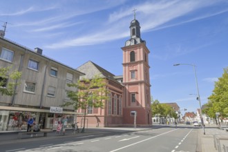 Evangelical City Church, Market Square, Frankfurter Straße, Rüsselsheim, Hesse, Germany, Europe