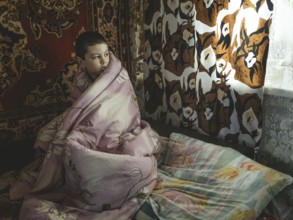 Like his mother Tanya, Nasar (10) is deaf and traumatised by the nearby war. Tanya wants to leave
