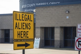Hamilton, Ohio USA - 13 March 2025 - The Butler County, Ohio Jail, where Sheriff Richard Jones has