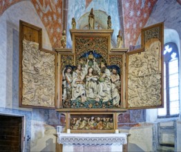Altarpiece, Coronation of Mary by Jesus and God the Father, carved altar of the Niederrotweil