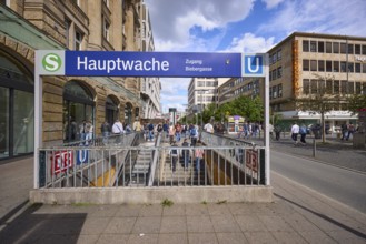 Hauptwache underground and S-Bahn station in the city centre of Frankfurt am Main, district-free