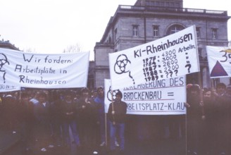 Rheinhausen. Workers' protest at Krupp. ca. 1988-9