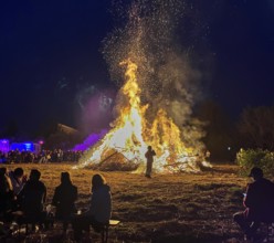 Germany, Schönwalde, 30-03-2024, Easter bonfire at Eichengrund Schönwalde, Europe
