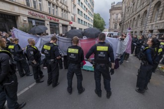 Germany, Berlin, 22 May 2024, Pro-Palestine demonstrators occupy HU building, social science