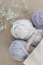 Knitting wool thread close up 8