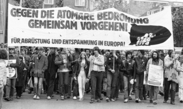 More than 300, 000 people attended the largest peace demonstration in Germany up to that time in
