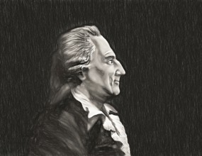 Giacomo Girolamo Casanova, 1725 – 1798, Italian adventurer and author, digitally edited