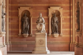 Porch of Speyer Cathedral with the cenotaph for Rudolf of Habsburg, Speyer, Palatinate,