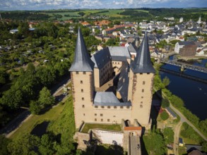 Rochlitz Castle is located in the west of the town of Rochlitz above the Zwickauer Mulde river in