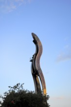 Austria, Vienna, in the Prater amusement park, giant snake, Black Mamba, Europe