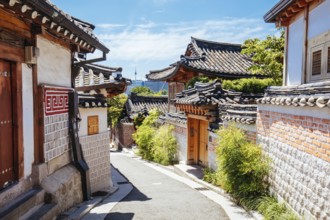 Bukchon Hanok Village is a Korean traditional village located near Gyeongbok Palace in Seoul, South