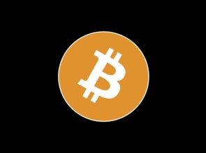 Rotated to right, Color Bitcoin Logo, Finance, Logo