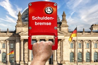 Debt brake, Berlin Reichstag, Berlin, Germany, Europe