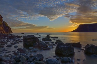 Talisker Bay on the Isle of Skye after sunset
