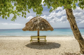 Grand Knip Beach in Curacao at the Dutch Antilles, a Caribbean island