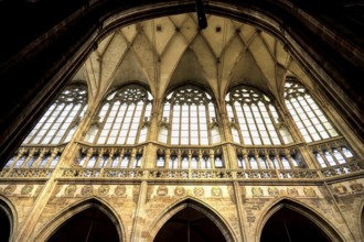 Prague castle, Gothic Metropolitan Cathedral of Saints Vitus, Wenceslas and Adalbert, Ceiling,