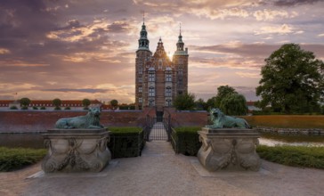 Famous Rosenborg castle, one of the most visited tourist attractions in Copenhagen