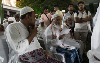 Hajj pilgrims arrives at Hajj Musafir Khana to collect Visa before leaving to the airport, in