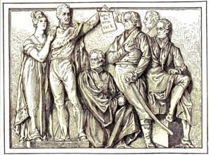 From the left, Queen Louise, Friedrich Wilhelm III, Friedrich Daniel Ernst Schleiermacher, Johann