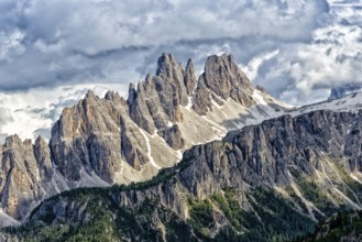 Croda da Lago massif, north side, view from the ascent to the Rifugio Rif Giussani, Dolomites,