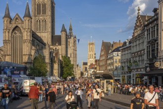 Visitors, crowd during the Gentse Feesten, Ghent Festival, summer festivities in the city Ghent,