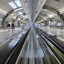 Moving walkway to The Squaire at the airport, Frankfurt am Main, Hesse, Germany, Europe