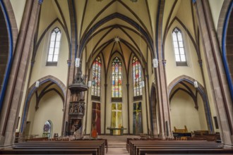 Evangelical City Church, Poststrasse, Offenburg, Baden-Württemberg, Germany, Europe