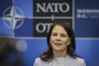 Annalena Bärbock (Alliance 90/The Greens), Federal Foreign Minister, gives a press briefing on the