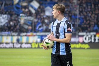 Football 3rd division, 2024/25 season, matchday 24: Waldhof Mannheim vs Hansa Rostock