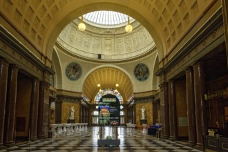 Foyer of the Wiesbaden spa hotel with casino, Kurbad Wiesbaden, Hesse, Germany, Europe