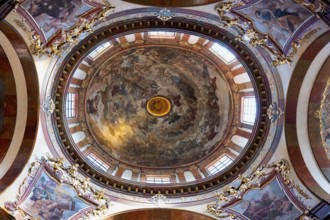 St. Francis of Assisi Church, Ceiling, Prague, Bohemia, Czech Republic, Europe
