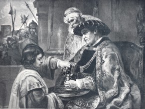 Pontius Pilate, I wash my hands in innocence, Bible, old testamant, Psalm 26, 1880, reproduction of
