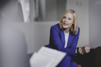 Marie-Christine Ostermann, President of the Association of Family Entrepreneurs, recorded during an
