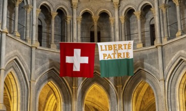Liberté et Parite, Notre-Dame Cathedral, former episcopal church of the diocese of Lausanne, today