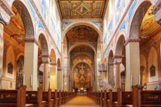 Interior of St. Mary's Church in the old town of Gengenbach in the Black Forest, Germany, Europe