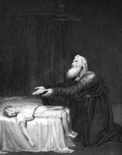 The prophet Elijah or Elijah awakens the son of the widow of Sarepta, second book of Kings, chapter
